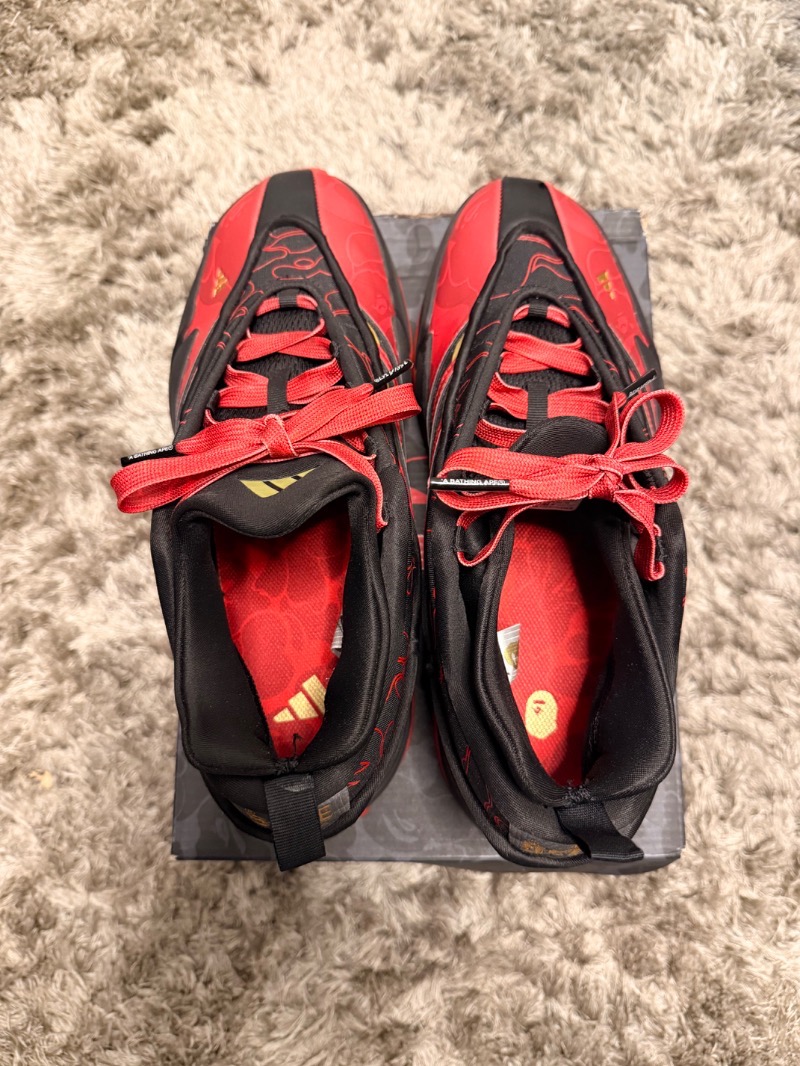 Foto 2 de BAPE x adidas Dame 9 Better Scarlet — 41, Usado