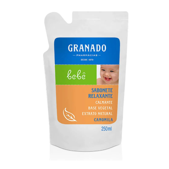 Foto 2 de Refil Sabonete Líquido Granado Bebê Camomila 250ml