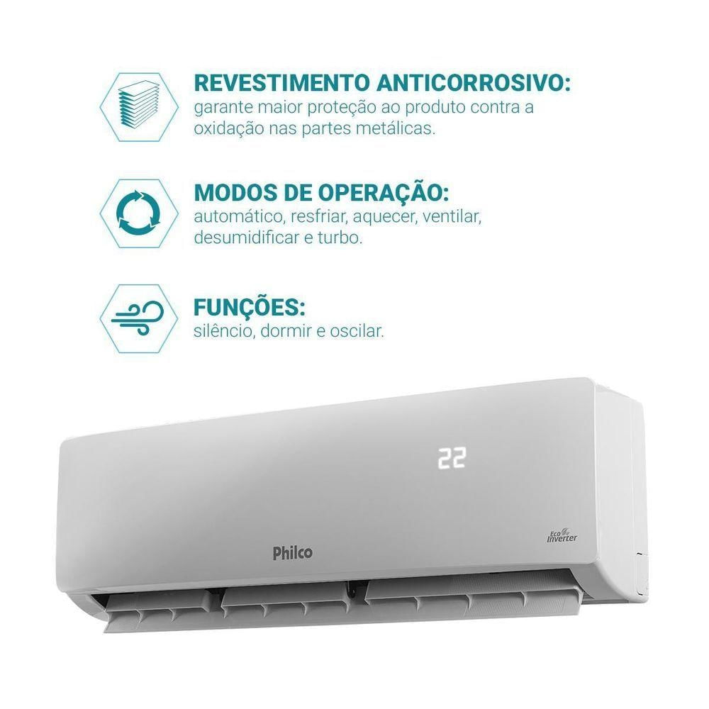 Foto 3 de Ar Condicionado Philco Split Inverter 9000 BTUS Quente e Frio 220V