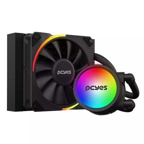 Water Cooler PCYES Sangue Frio 3 ARGB Black Vulcan, 120mm, Intel-AMD, Preto, ARGBSF3120BR