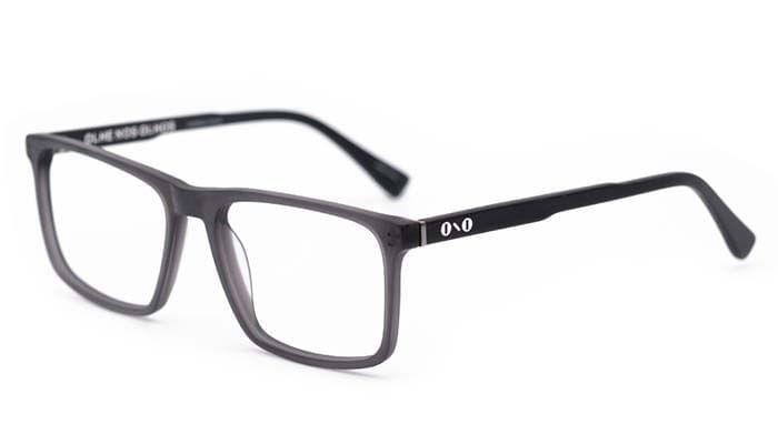 Armação de Óculos de Grau Ono ON0003 Masculino Retangular Acetato Grafite Fosco 57