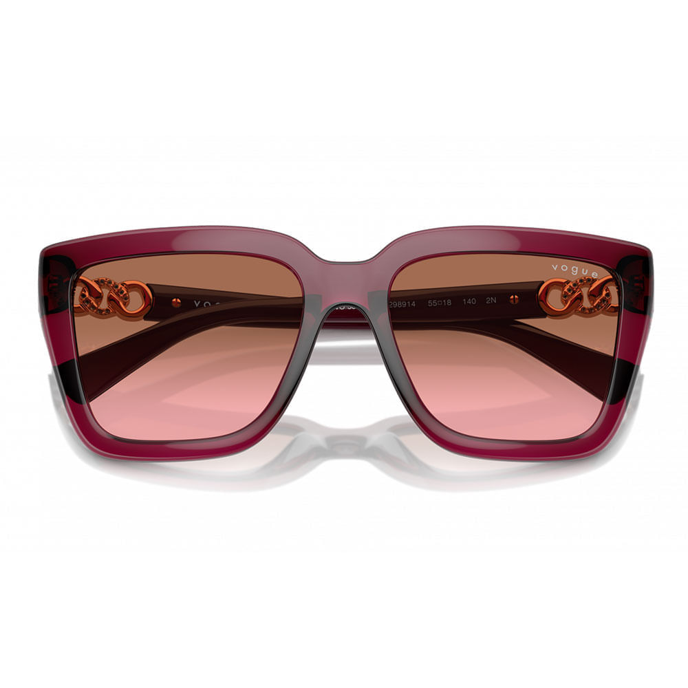 Foto 5 de Óculos de Sol Feminino Vogue Borboleta VO5575SB 298914 Cor Cereja Transparente