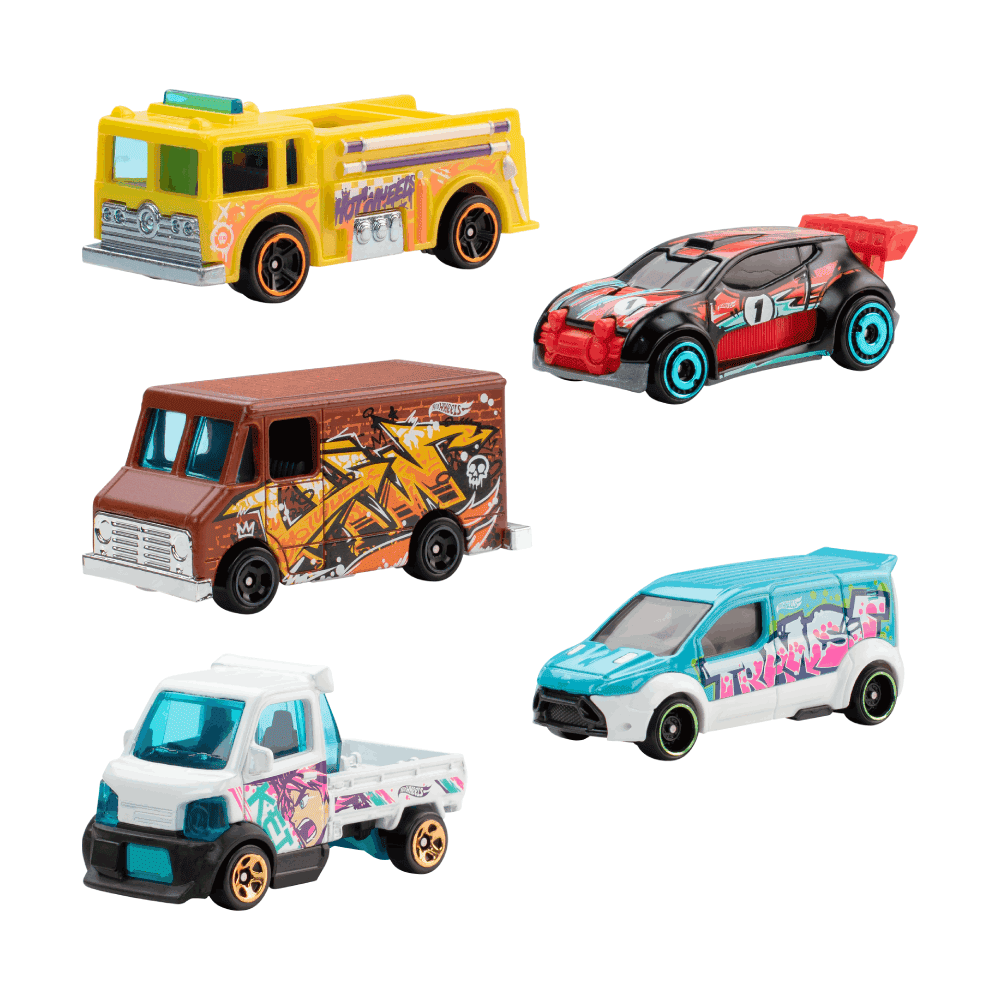 Hot Wheels Pacote Metro Sketch Pacote com 5 Carrinhos - Mattel