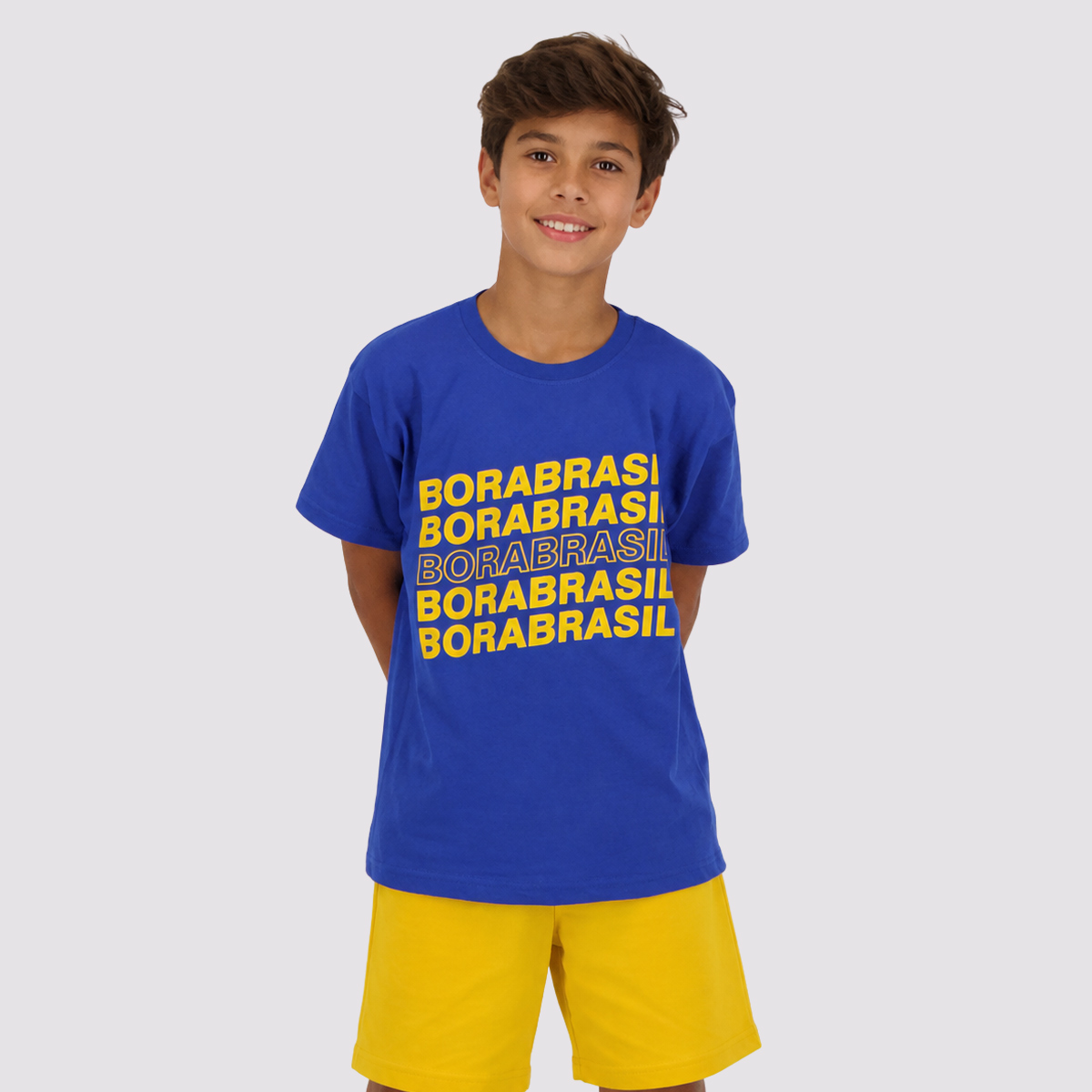 Camisa Bora Brasil Infantil Azul