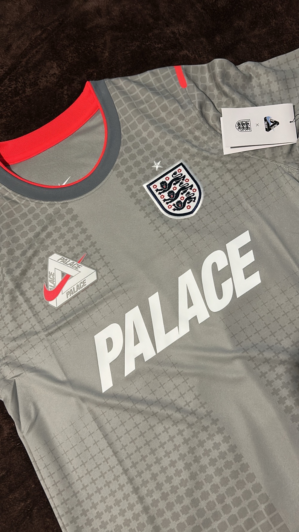 England x Palace x Nike Camiseta Dri-Fit Academy Pro Football Pewter Grey — G, Novo