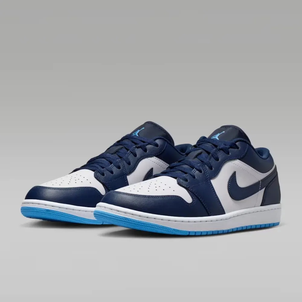 Air Jordan 1 Low Midnight Navy White University Blue — 40, Novo
