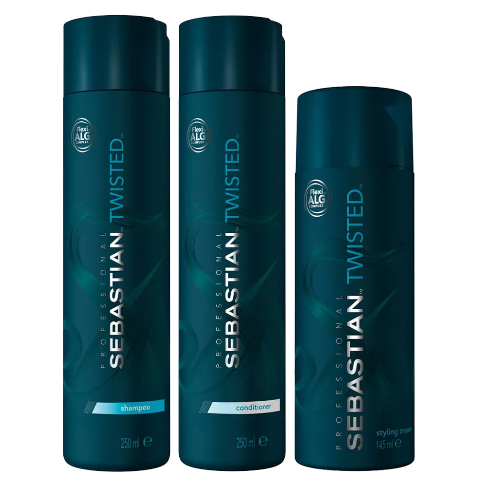 Kit Twisted Elastic Detangler Sebastian - Shampoo + Condicionador + Creme — Kit