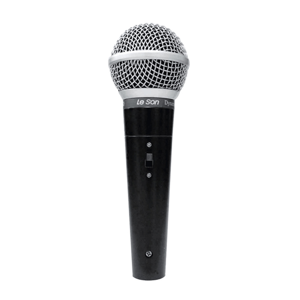 Microfone com Fio 3 Metros Dinâmico LS-50 Leson 2AM002283 Palestra Aula Escola Show Teatro Karaoke
