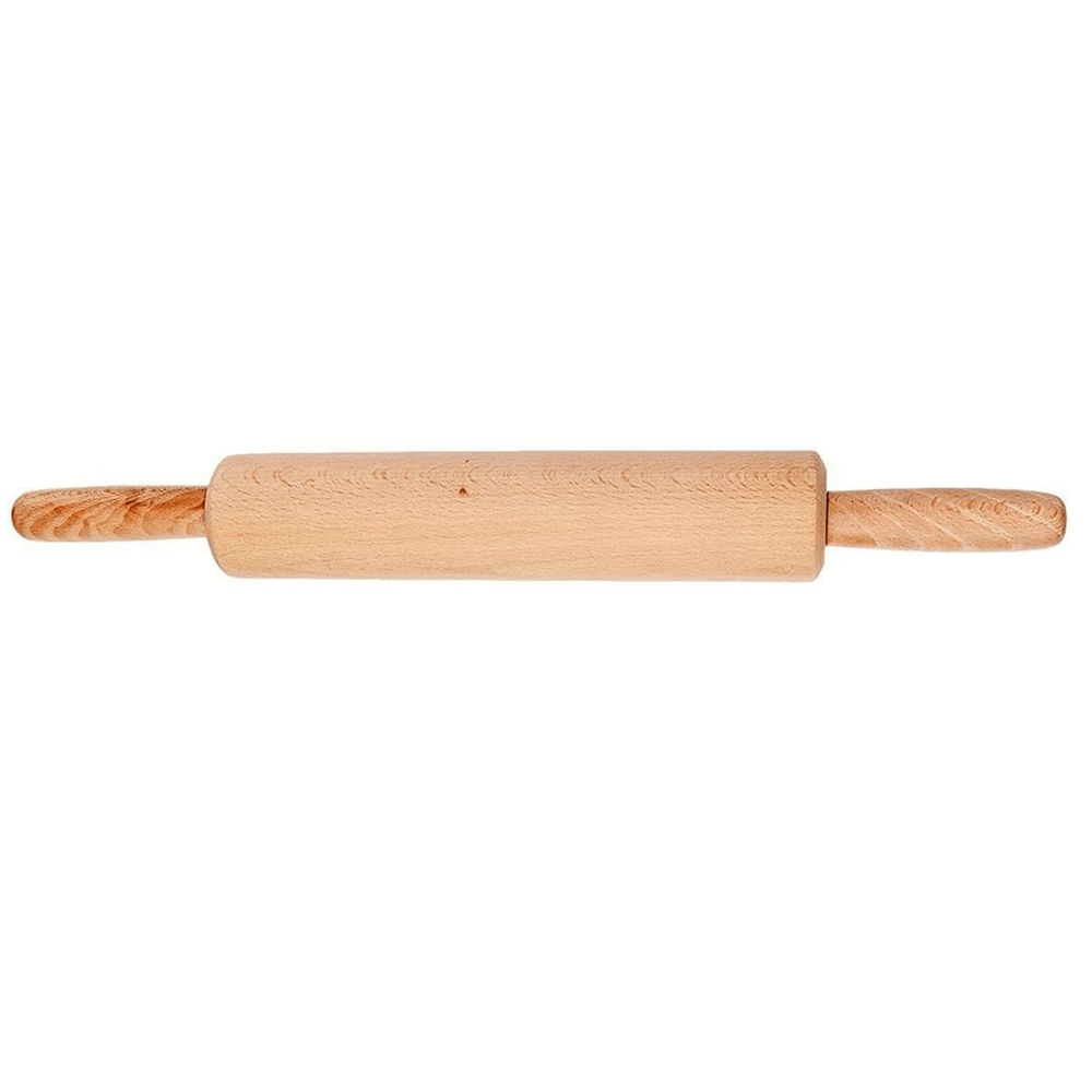 Rolo Com Cabo Giratório De Madeira Para Massa 40Cm - Eppicotispai