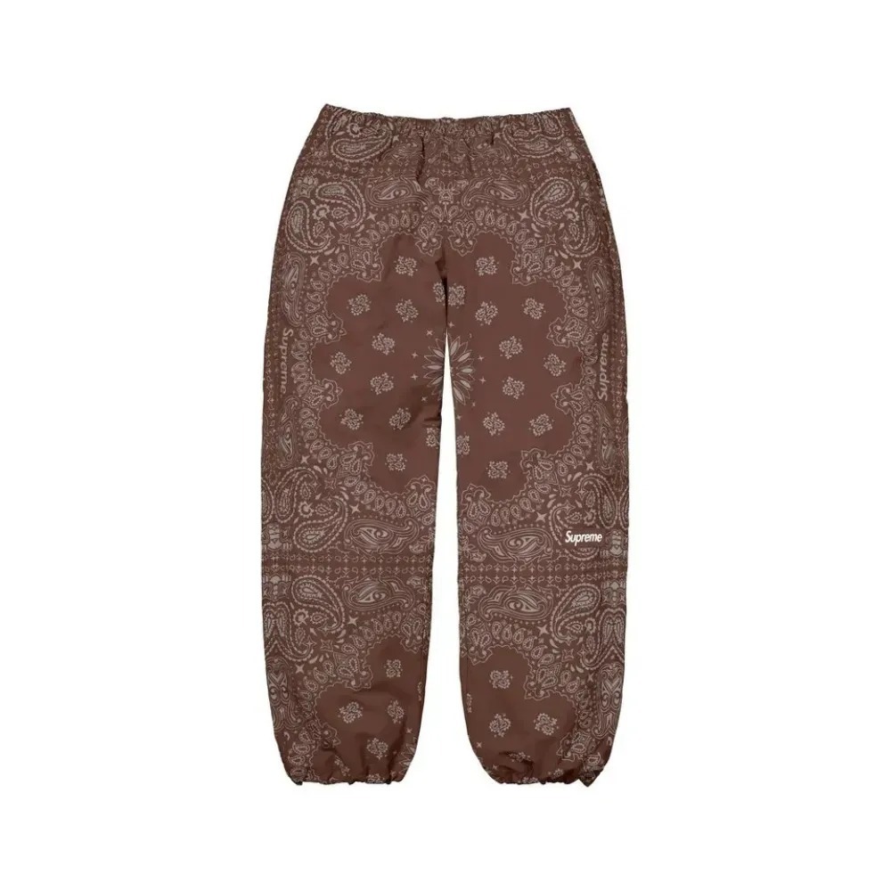 Calça Supreme Reflective Bandana Track Brown SS26-W14 — M, Novo