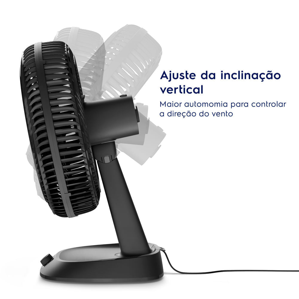 Foto 4 de Ventilador de Mesa Electrolux 40cm 6 Pás Efficient DuoForce Air+ Cinza (EFD40) 110