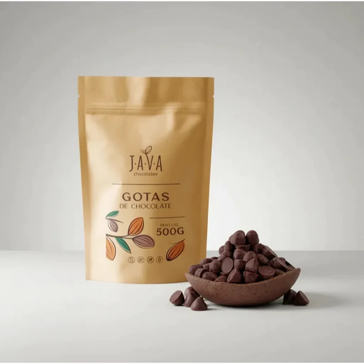 Foto 5 de GOTAS de chocolate 70% cacau INTENSO - 500g