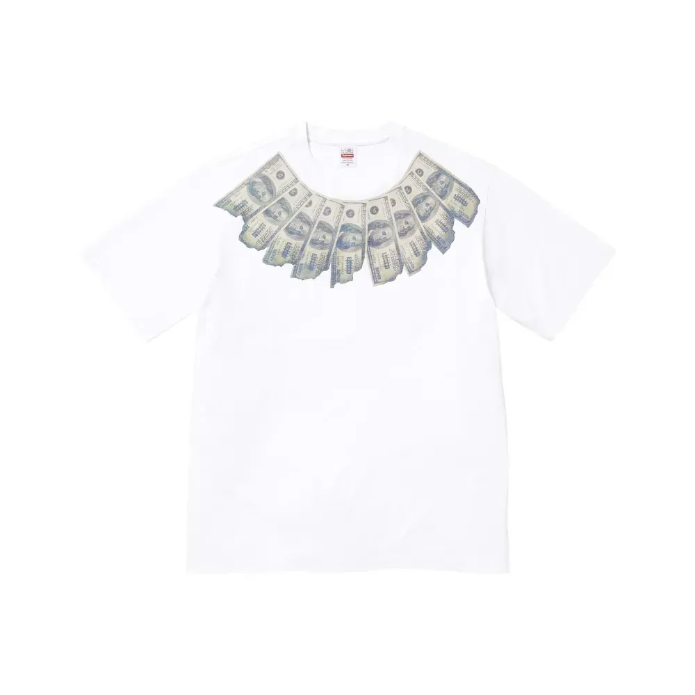 Maison Margiela x Supreme Camiseta Money S/S Top White — P / M / G / XG, Novo