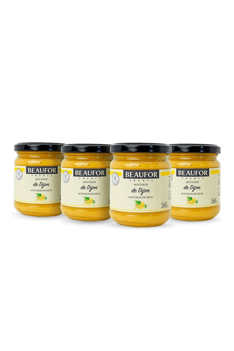 Kit 4 Mostarda Dijon 215G Beaufor