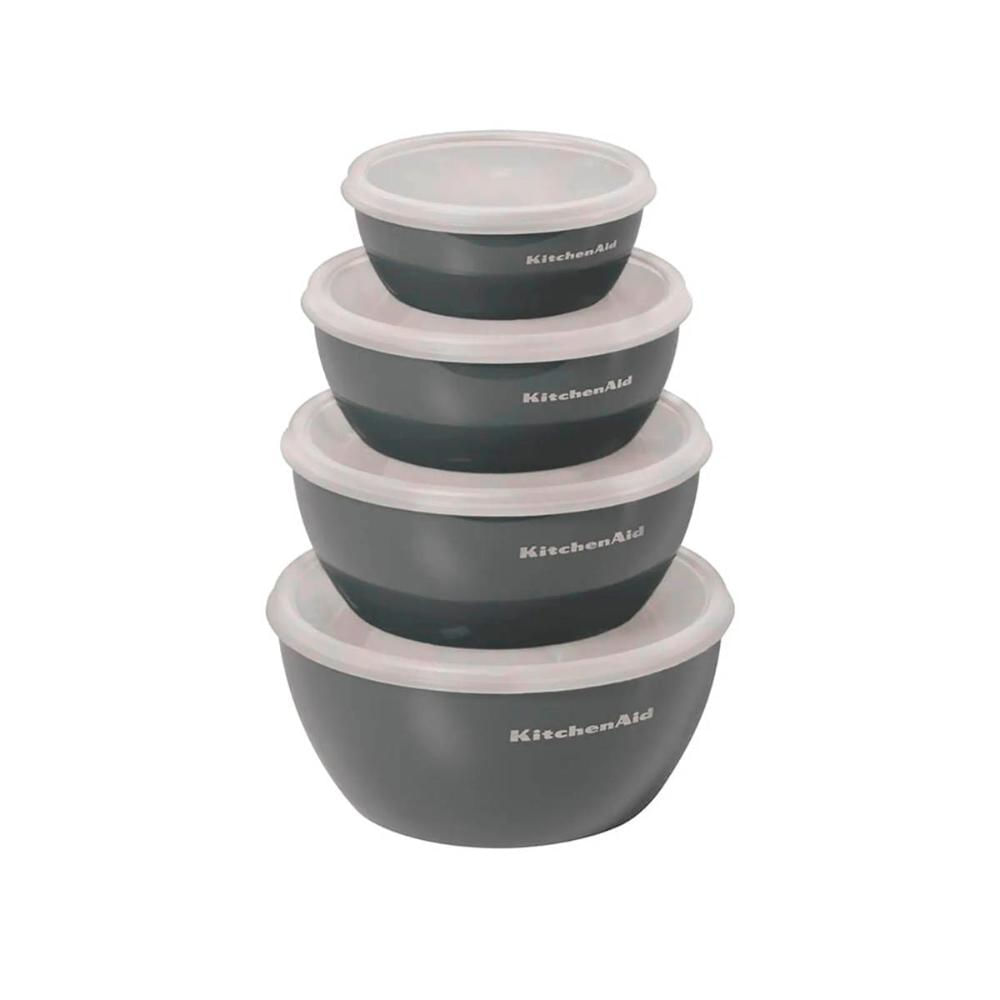 Conjunto 4 Tigelas De Preparação Cinza Multiuso KitchenAid