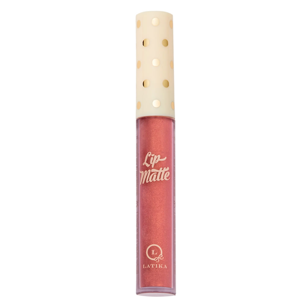 Batom Líquido Latika Lip Matte 4ml — Nº 45 Nude Metálico