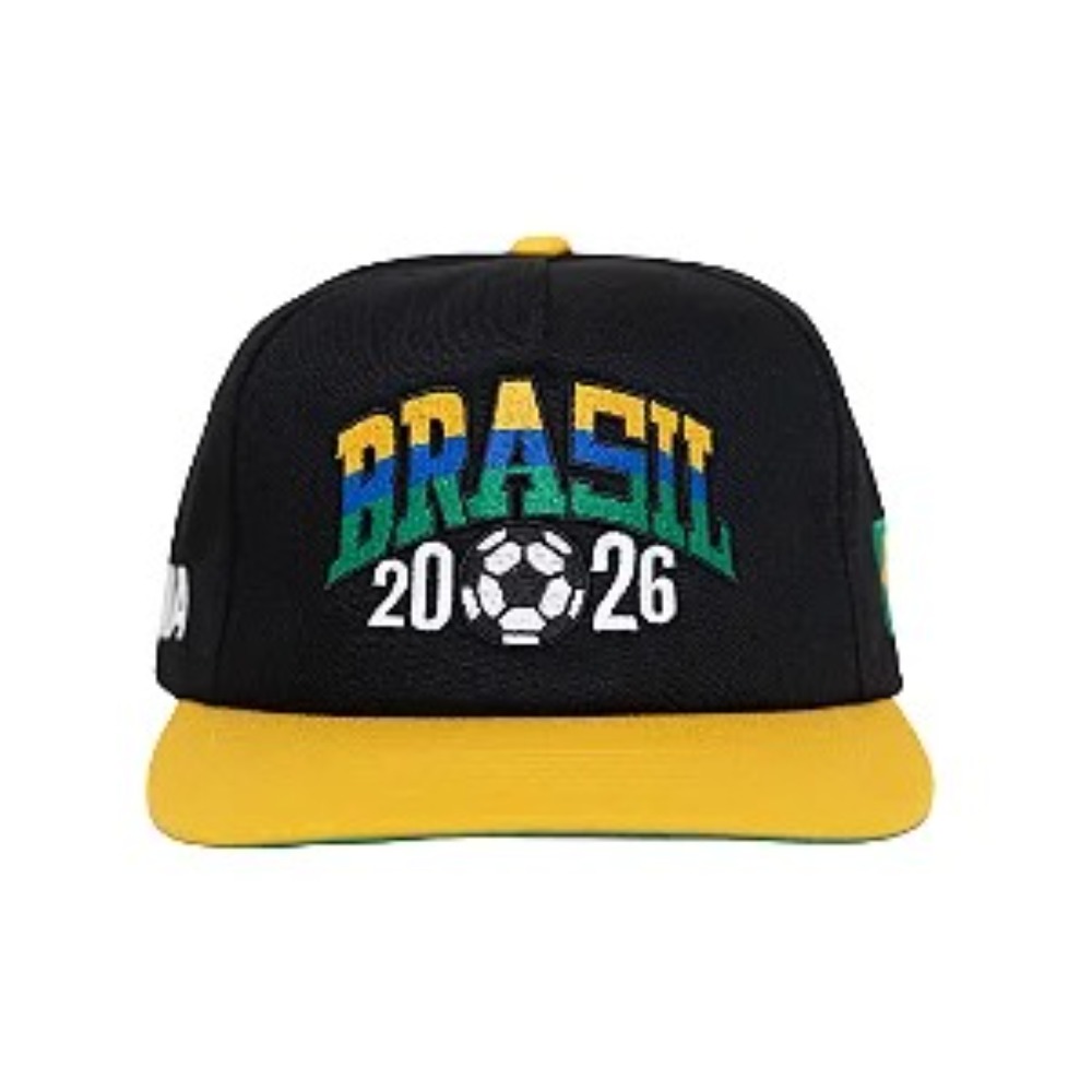 Boné oMA Studios Brasil Retro WC 2026 Black Yellow — Único, Novo