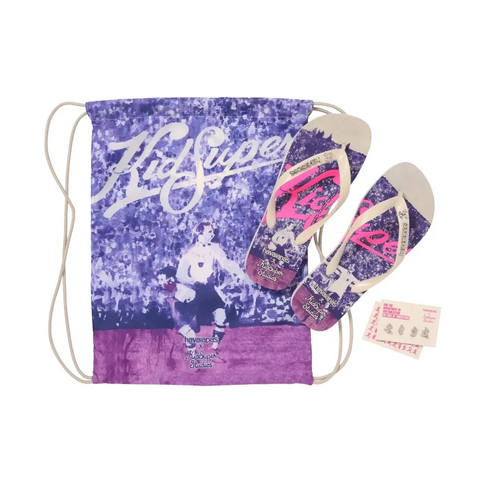 KidSuper x Havaianas Chinelo Top Futebol White — 42 / 41 / 40 / 39 / 38 / 37, Novo