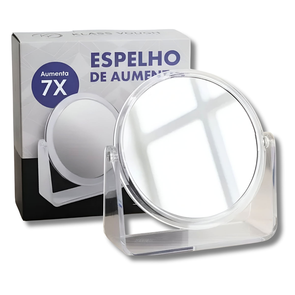 Espelho de Aumento 7x com Suporte Mesa