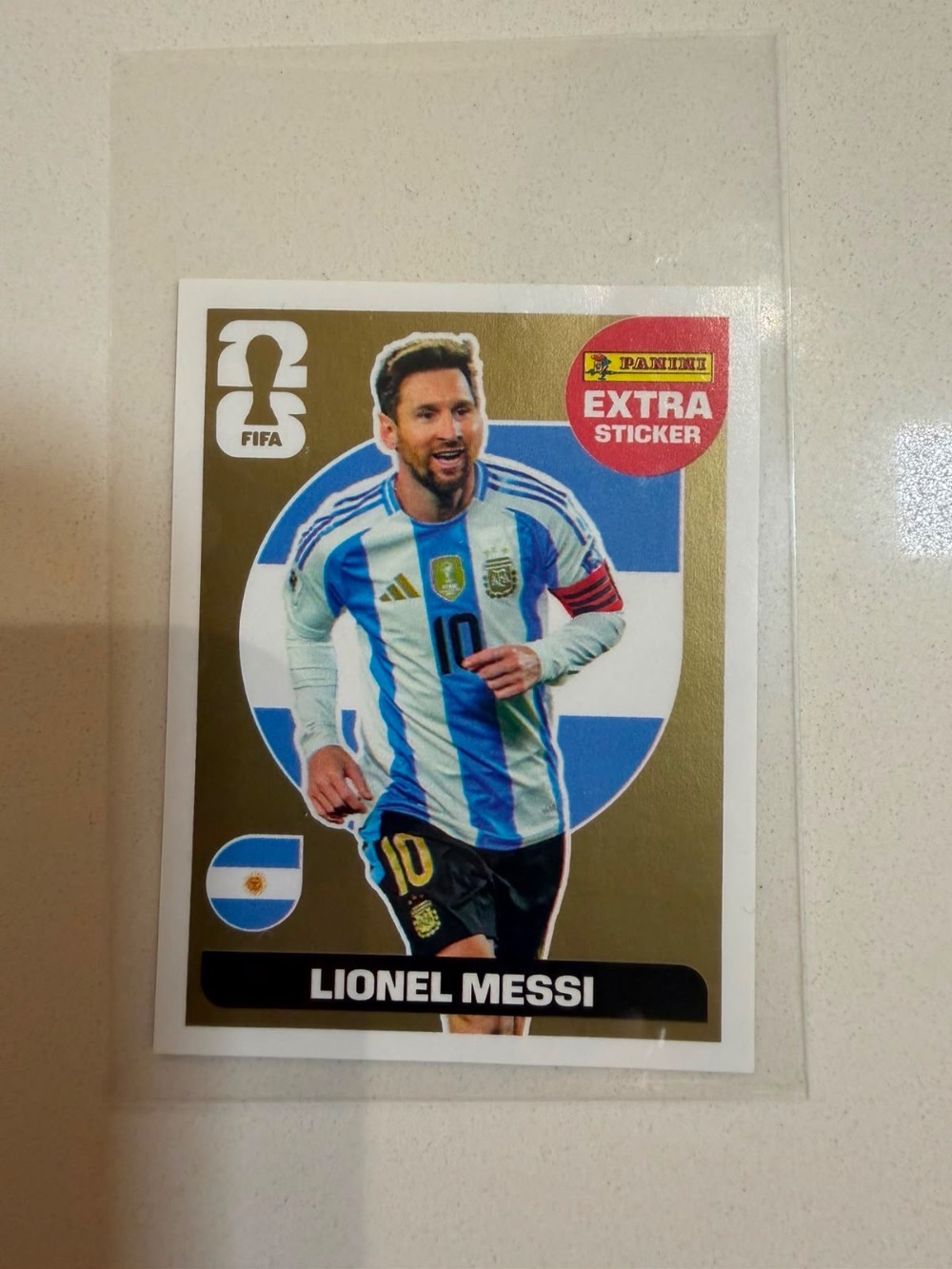 Figurinha Panini Lionel Messi Extra Legend Ouro FIFA World Cup 2026 — Único, Novo