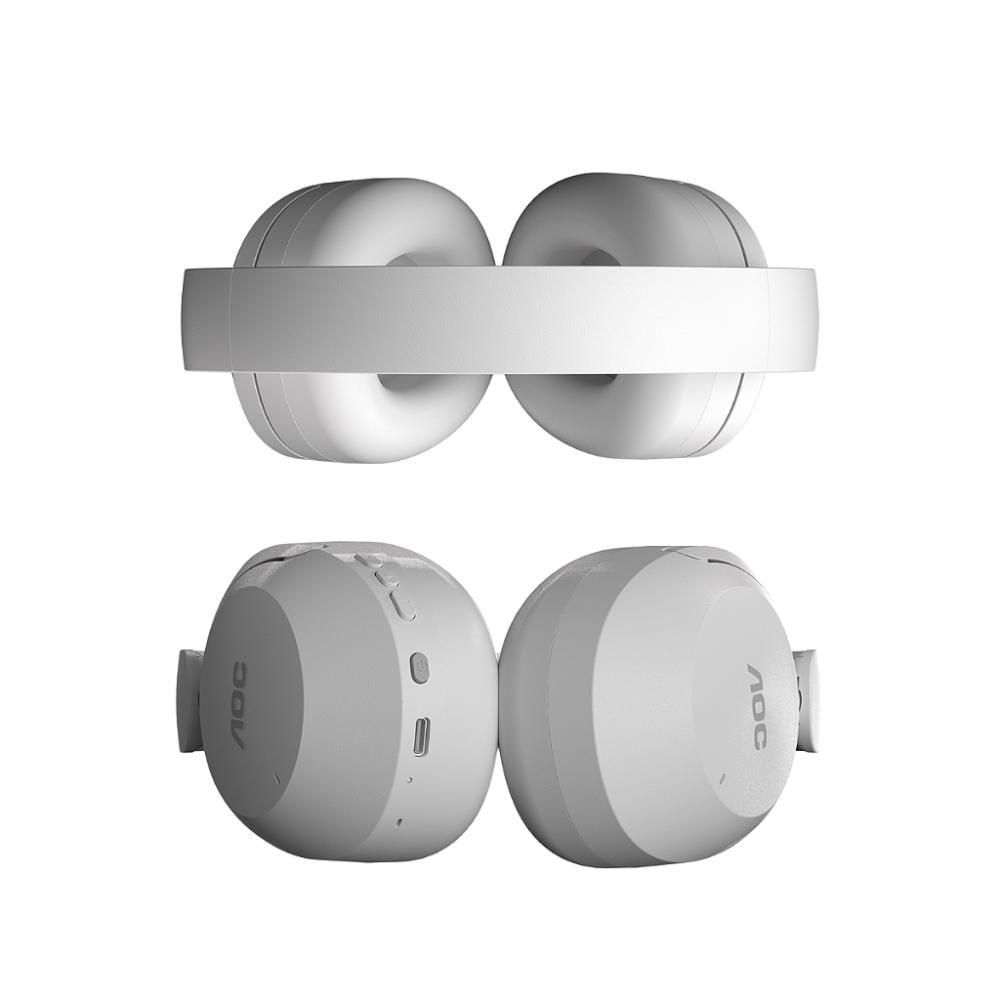Foto 4 de Headphone Bluetooth Wireless ANC - Branco - AOC