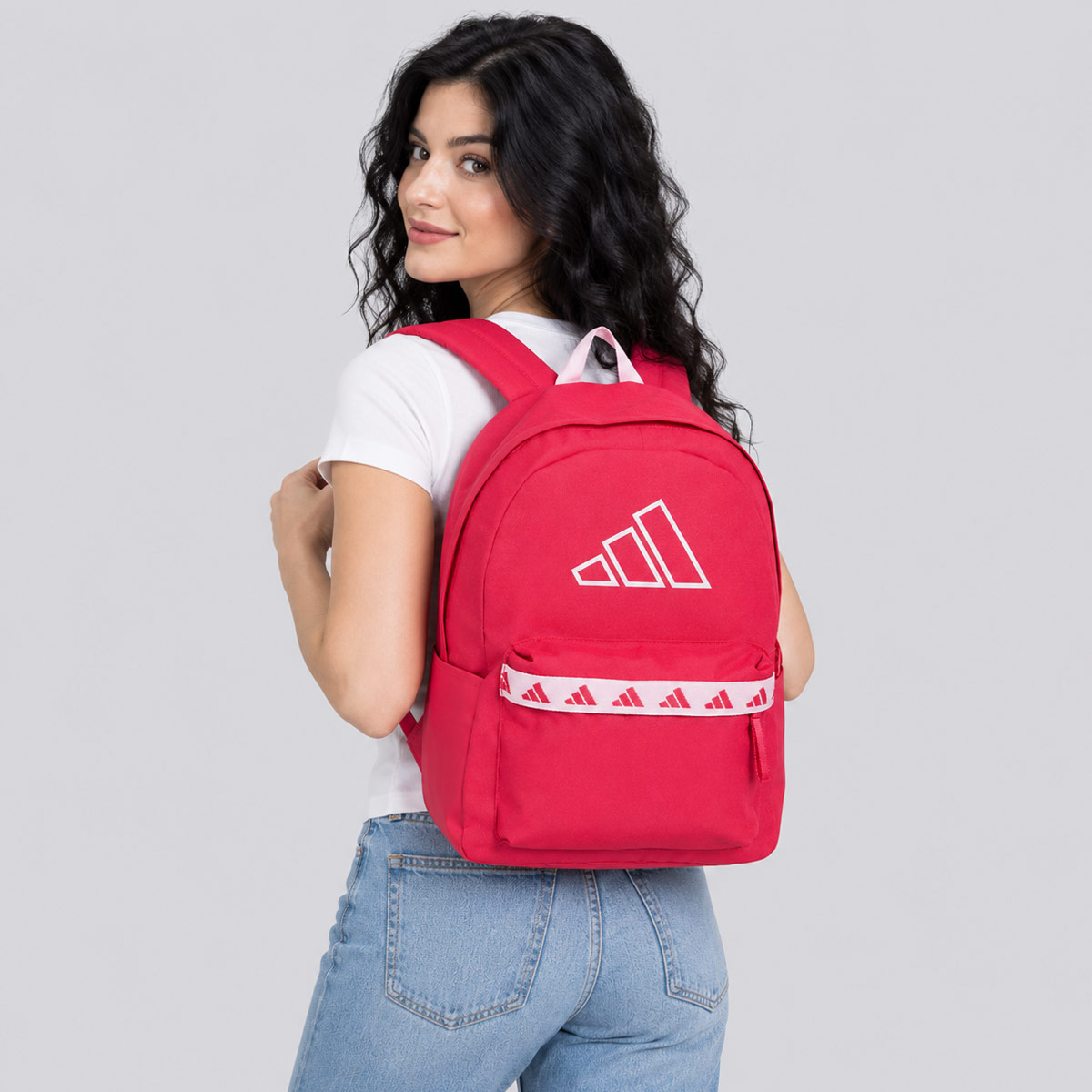 Mochila Adidas Classic Tape Rosa