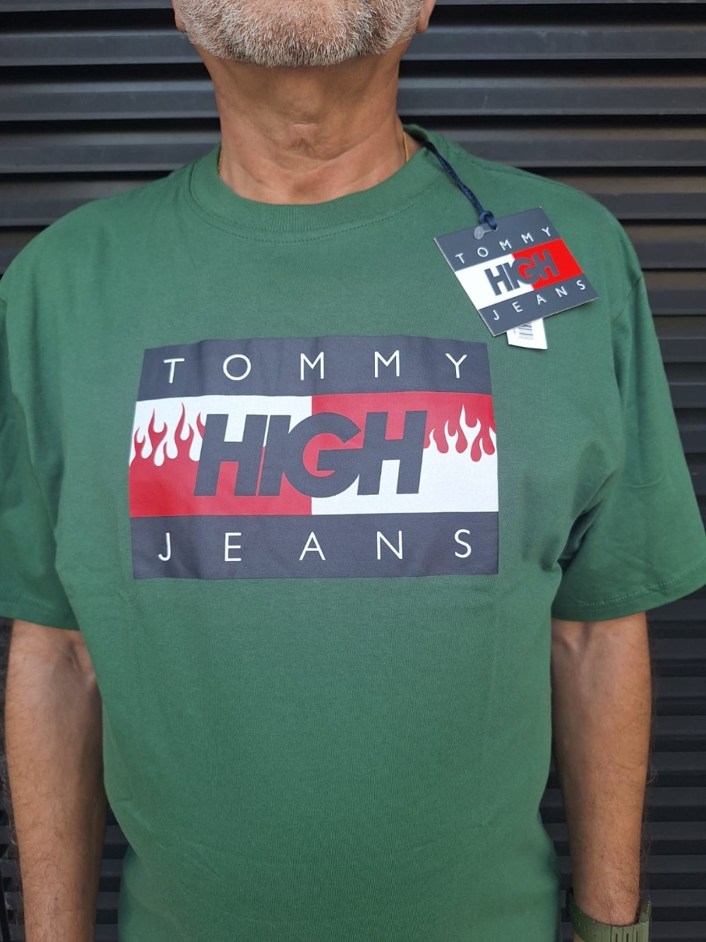 High Company x Tommy Jeans Camiseta Logo Green — M, Novo