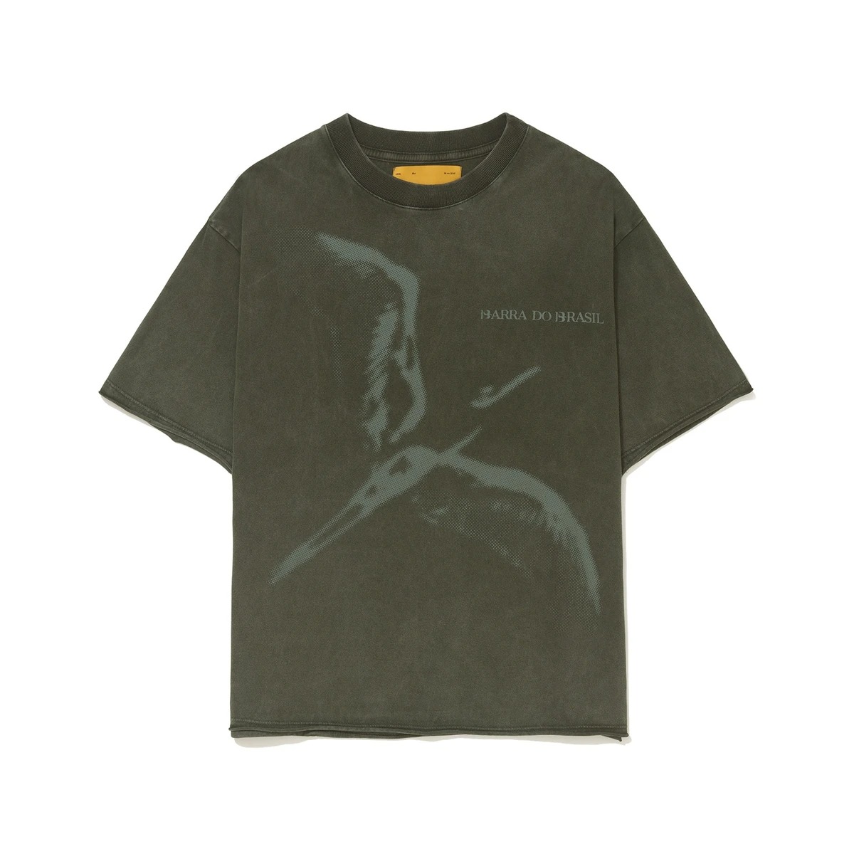 Camiseta Barra Crew Desconstruída Estonado Green — P / M / G, Novo