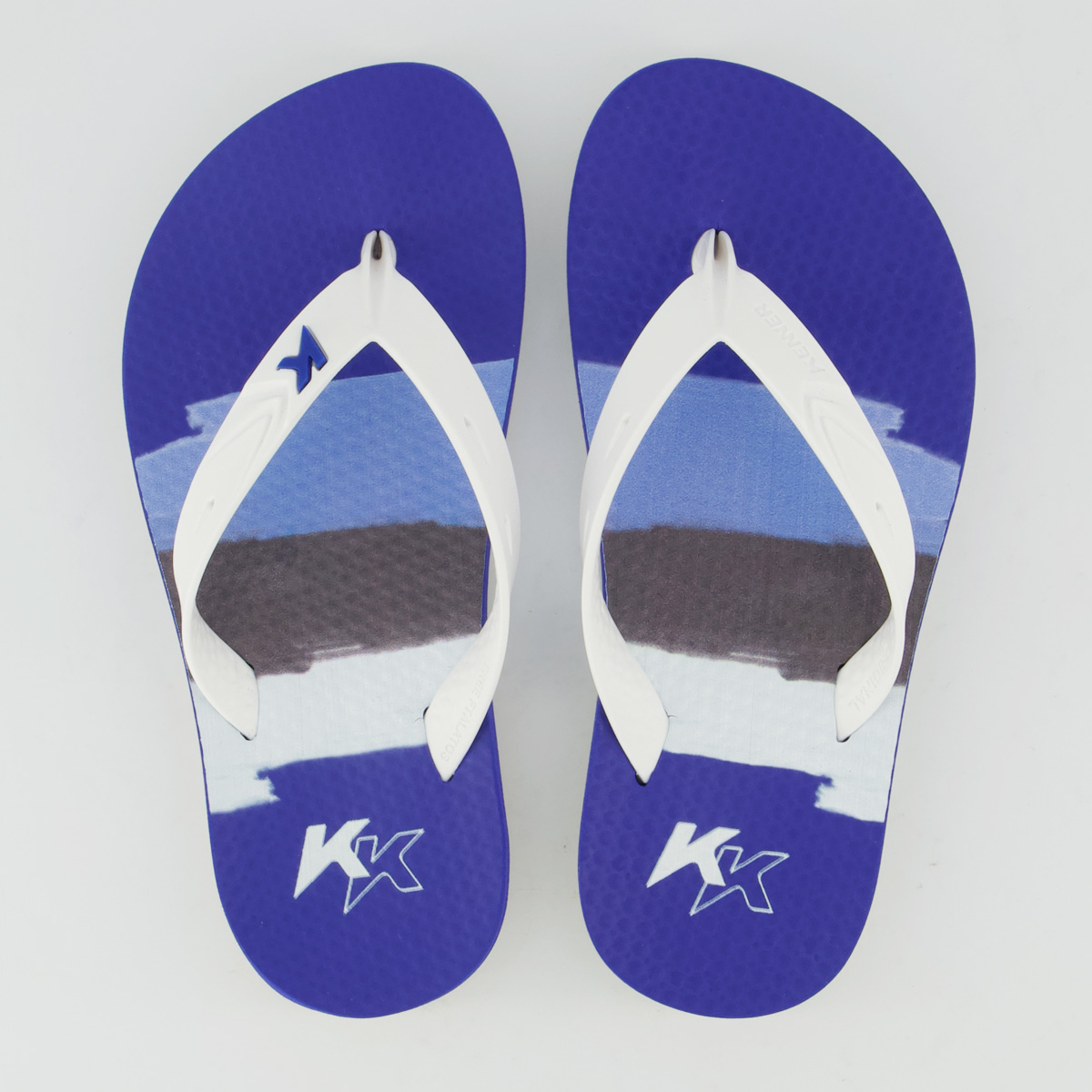 Chinelo Kenner Strike infantil Azul e Branco