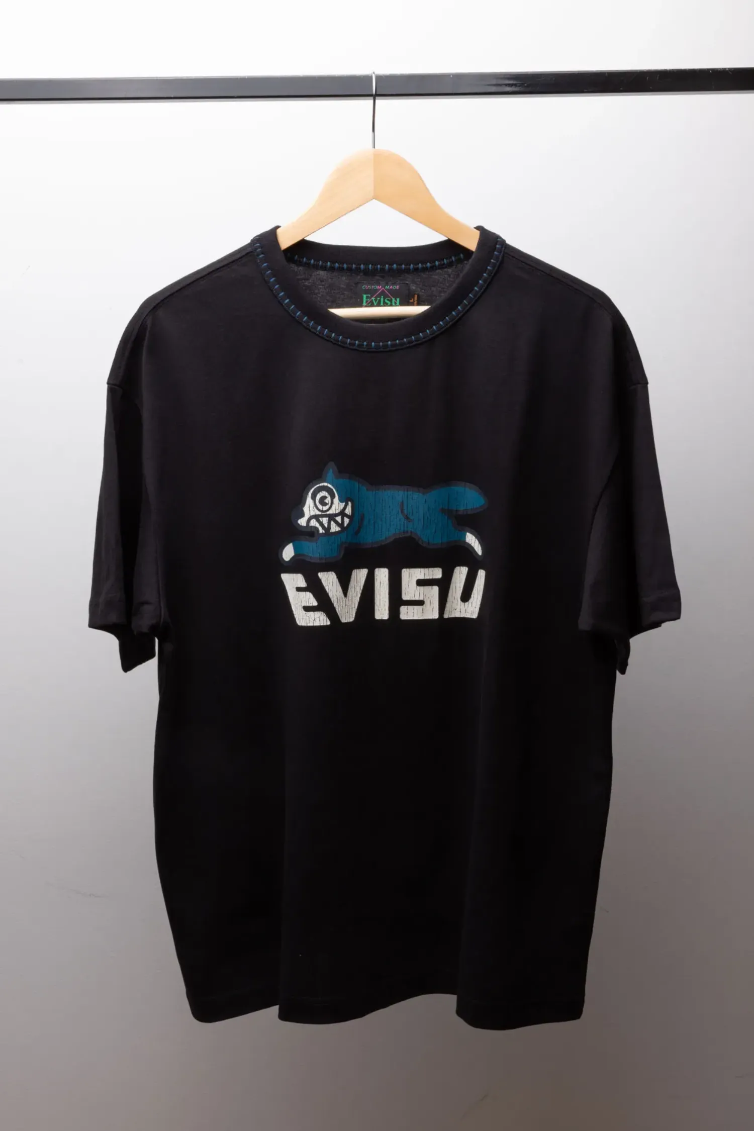 Icecream x Evisu Camiseta Logo Printed Black — G, Novo