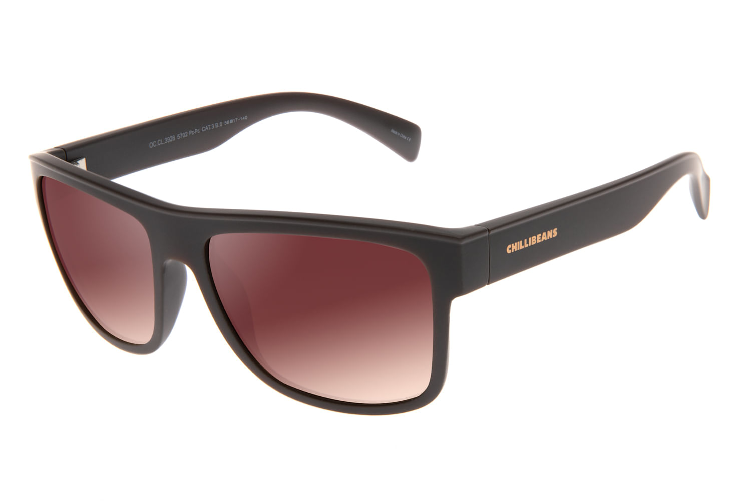 Óculos de Sol Masculino Chilli Beans Bossa Nova Clássico Poli Degradê Marrom OC.CL.3926.5702 M