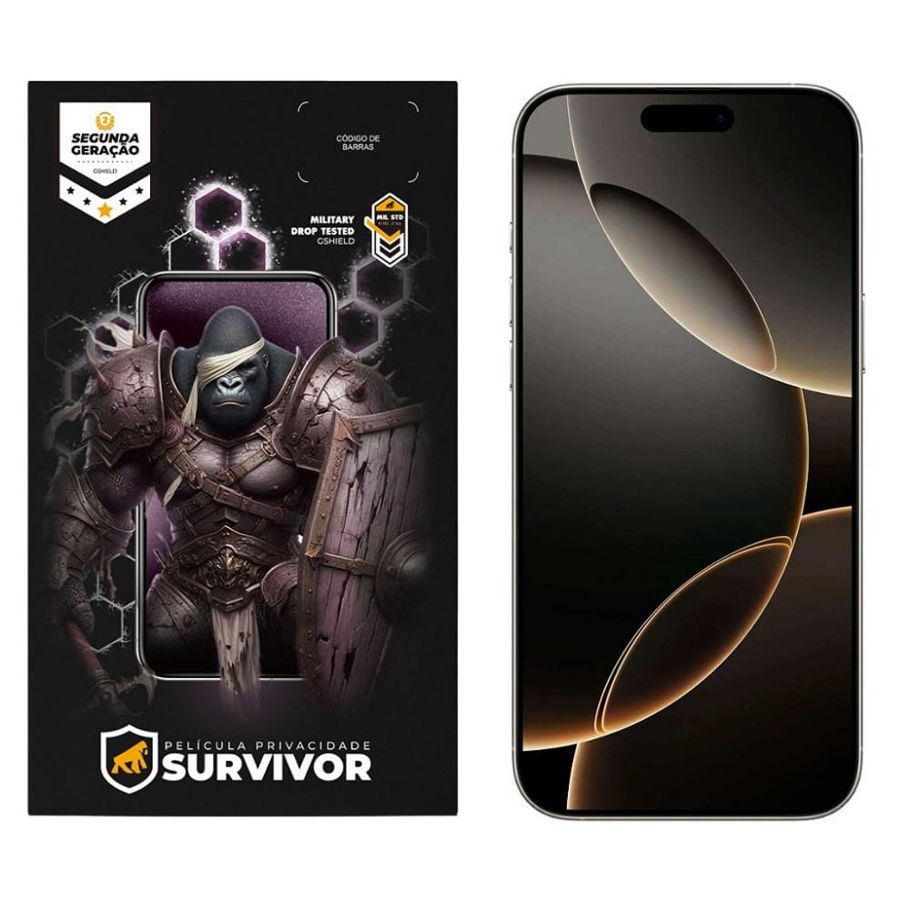 Película para iPhone 16 Pro - Survivor Privacidade - Gshield