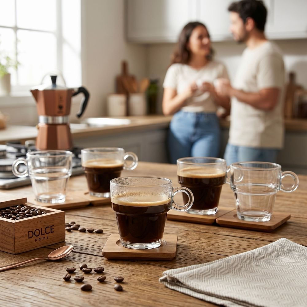 Foto 2 de Conjunto 6 Xícaras De Café Doppio Parede Dupla (90ml) - Dolce Home