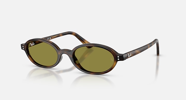 Ray-Ban Óculos De Sol Khal Bio-based - Quadro Havana Lente Verde 48-20