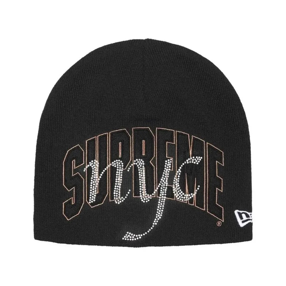 New Era x Supreme Touca Rhinestone Black SS26-W16 — Único, Novo