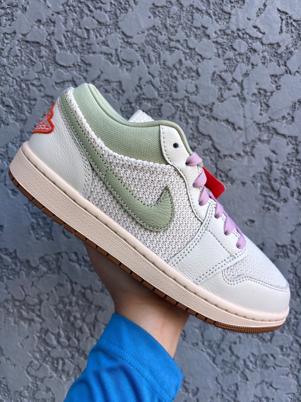 Air Jordan 1 Low SE Sail Olive Aura — 34 / 39, Novo