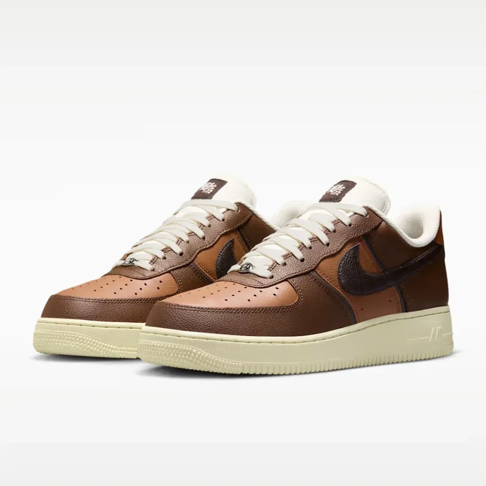 Nike Air Force 1 '07 LV8 Cacao Wow Light British Tan Soft Pearl Velvet Brow — 39, Novo