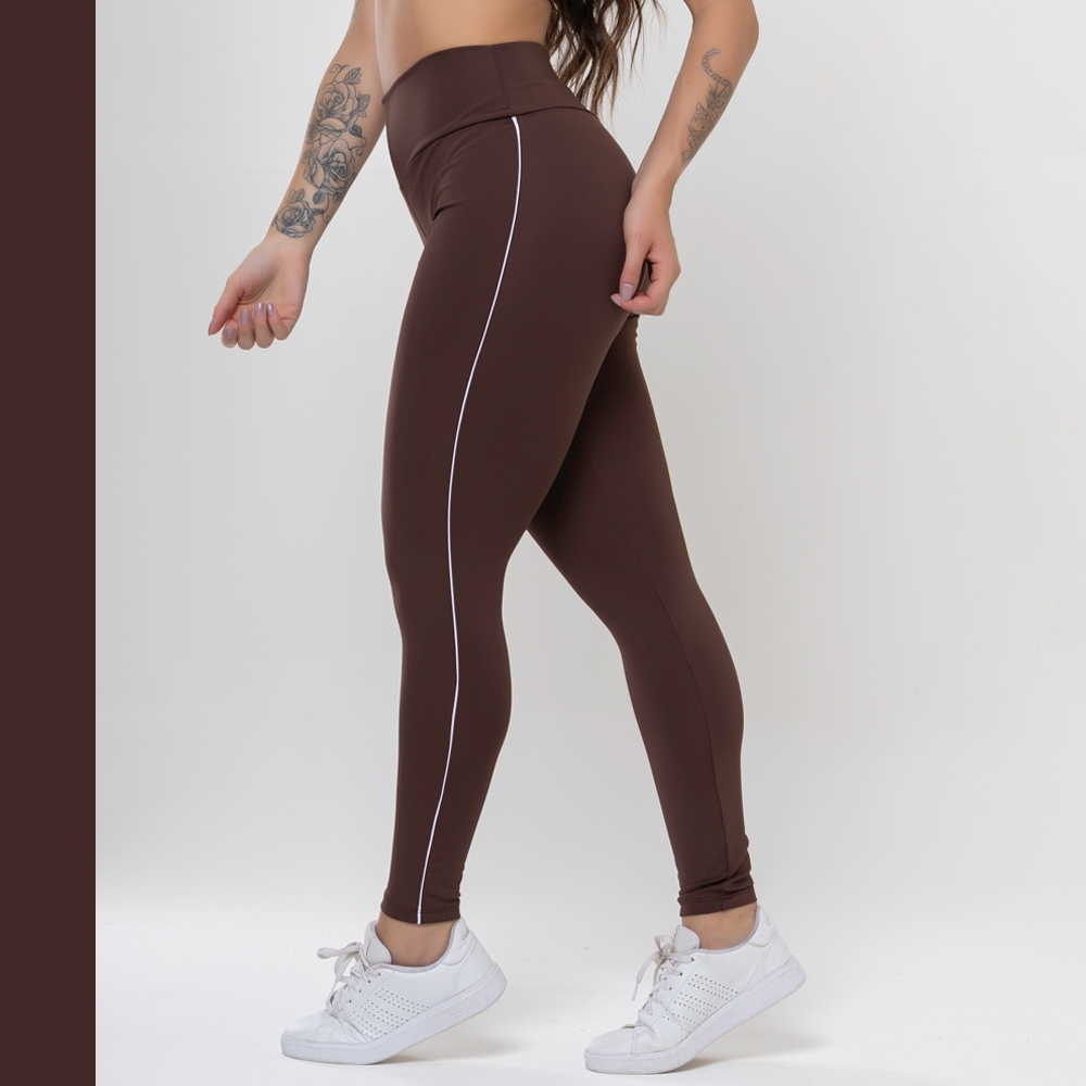 Calça Legging Fitness Feminina Academia Cintura Alta Compressão ZERO Transparência - Vivo