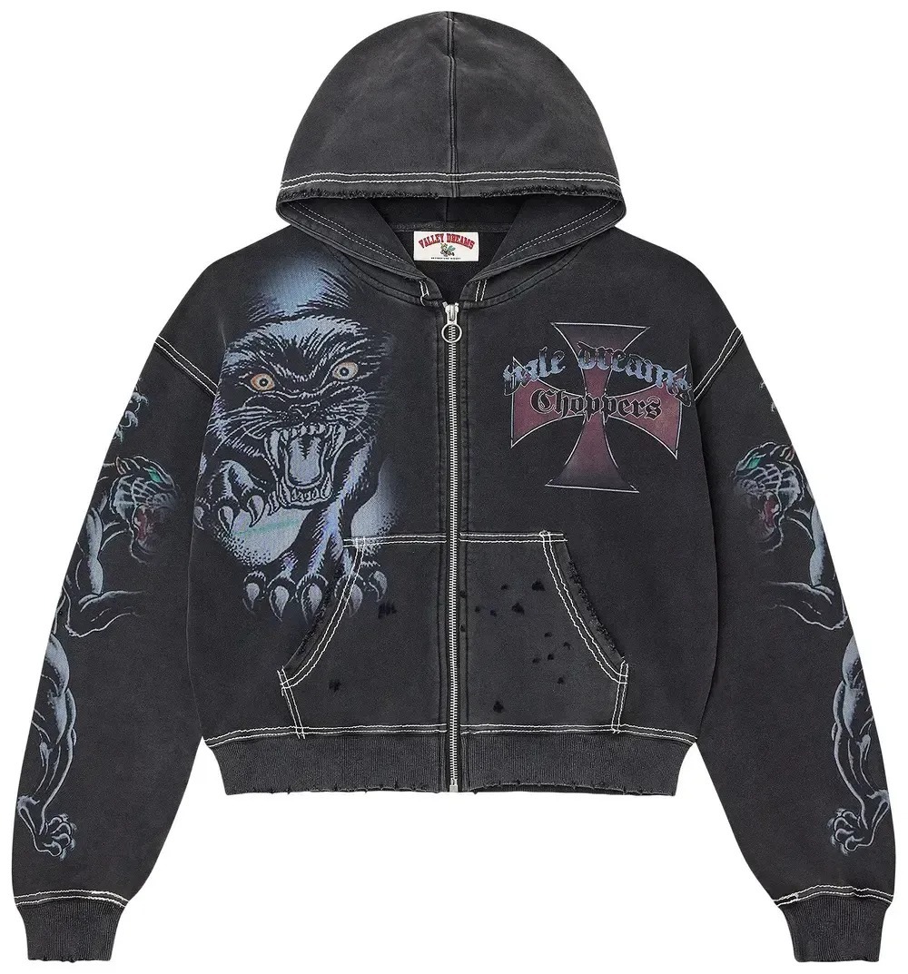 Moletom Vale Lives Forever Hardy Boyz Zip Up Black — XG, Novo