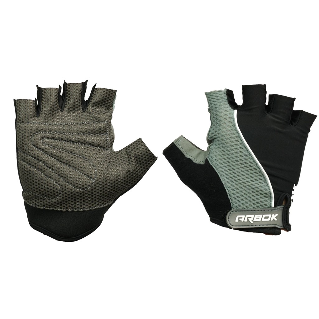 Luva para Ciclismo Dedo Curto Arbok Mirage Preto/Cinza