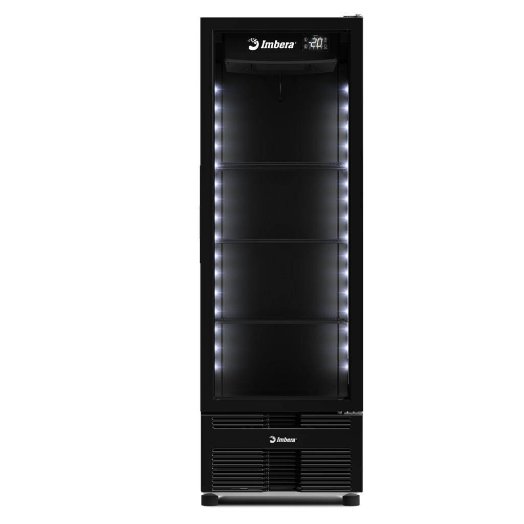 Cervejeira Expositora Vertical Imbera 569l Inverter Full Black Bivolt