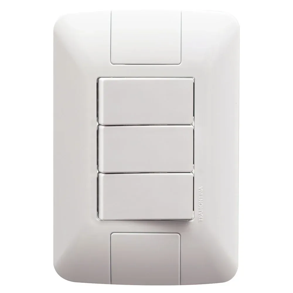 Interruptor 3Ts 6A + Tomada 10A Branco 250V Tramontina