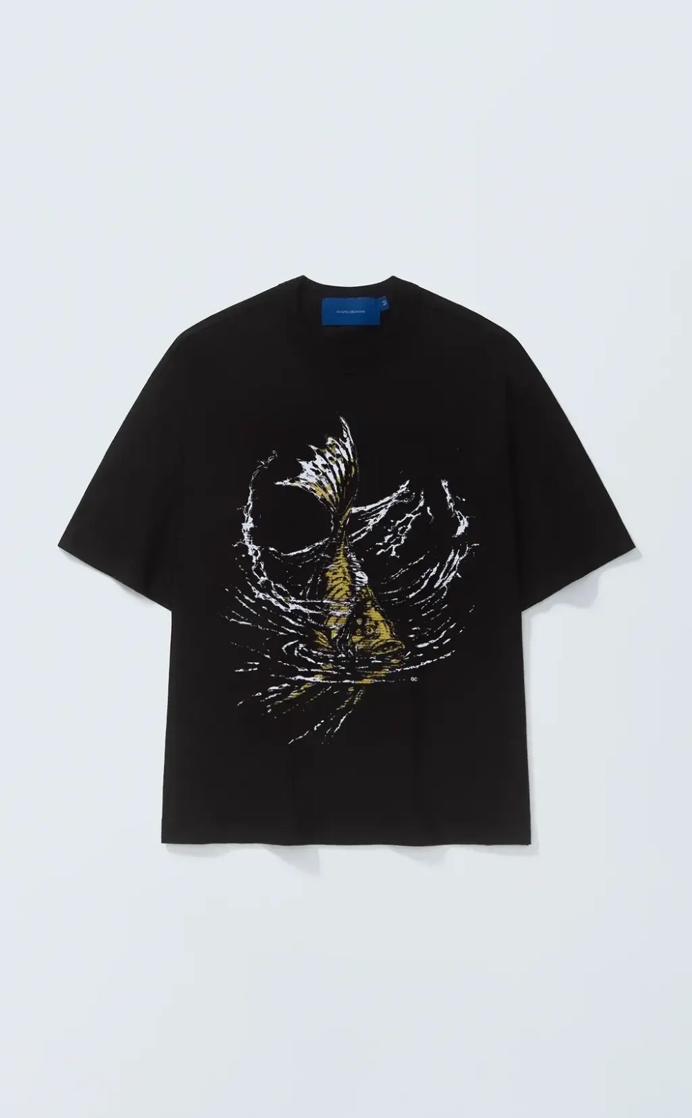 Camiseta Quadro Creations Fish Boxy Black — M, Novo
