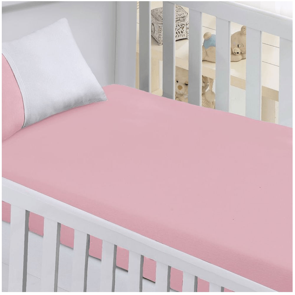 Lençol Baby Buettner Liso Rosa 105X160cm - Buettner