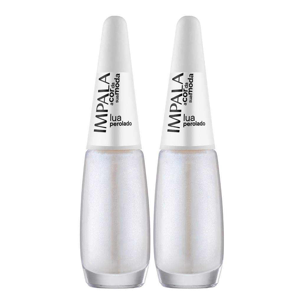 Kit 2 Esmalte Impala A Cor Da Sua Moda Lua Perolado Manicure