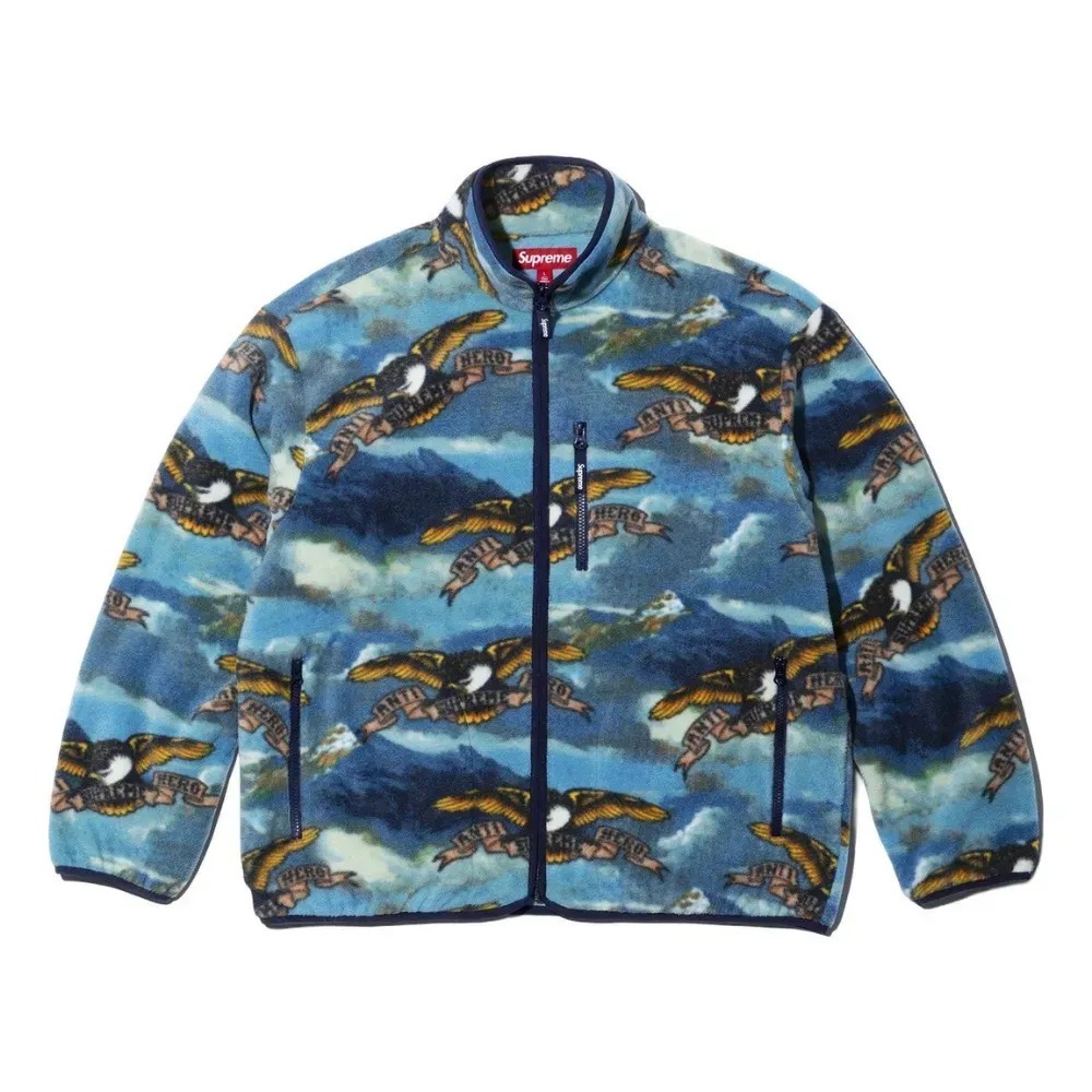 Antihero x Supreme Jaqueta Fleece Multicolor FW25-W12 — P / M / G, Novo