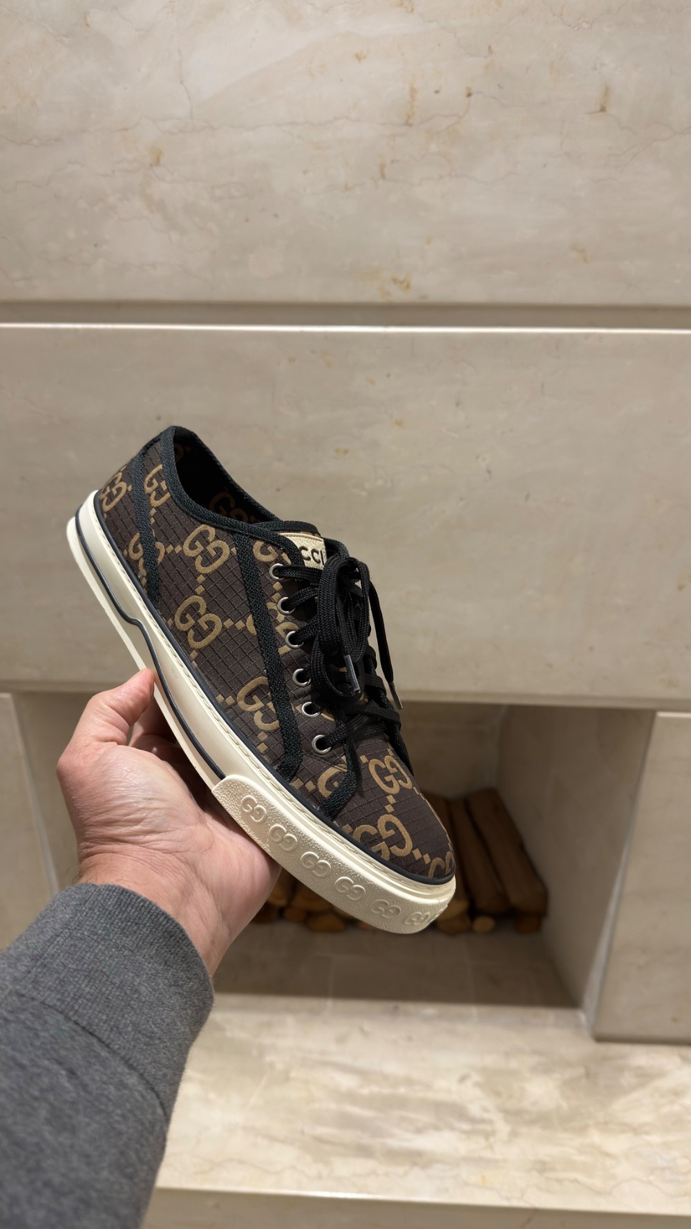 Gucci Ace Wool Cream — 43, Usado