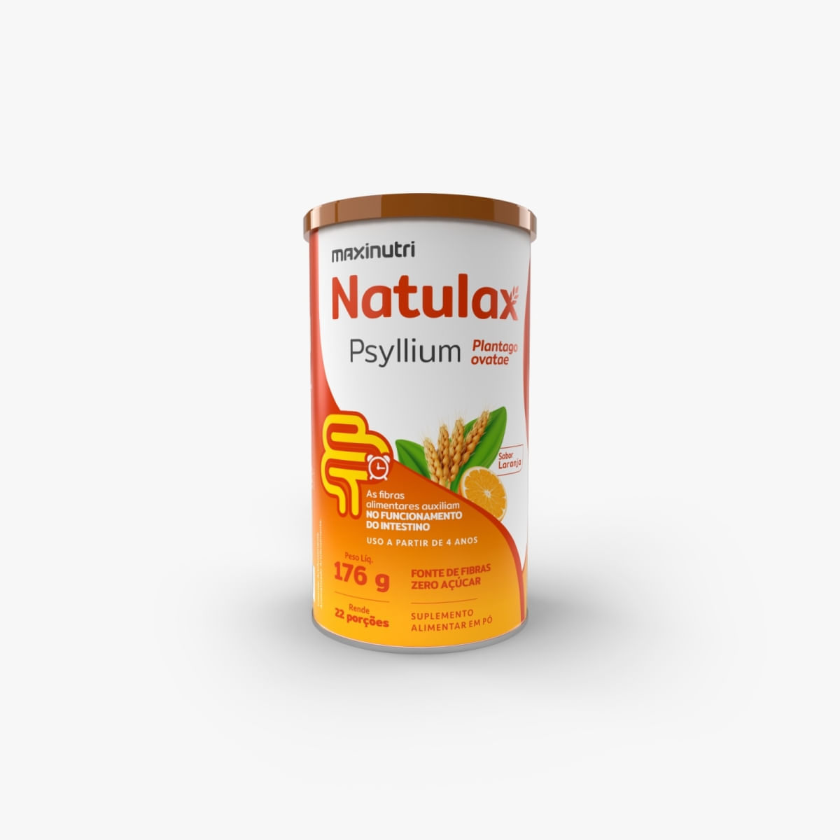 NATULAX PSYLLIUM LARANJA 176G - MAXINUTRI
