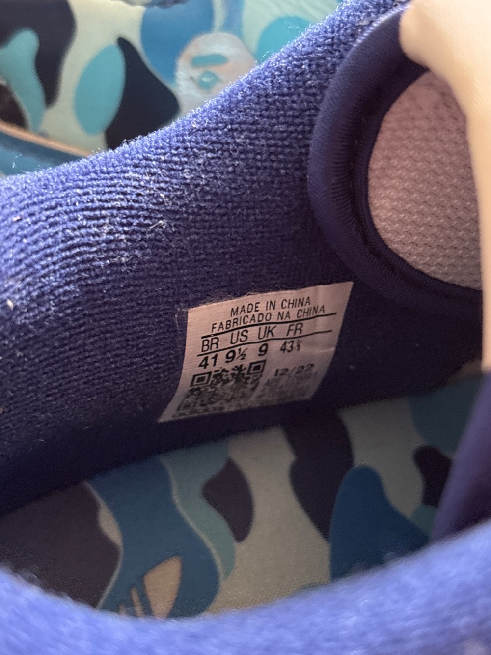 BAPE x adidas Forum 84 Low 30th Anniversary Blue — 41, Usado