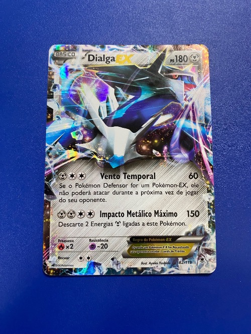 Dialga-EX (62/119) Força Fantasma Pokémon TCG — Heavily Played, Usado